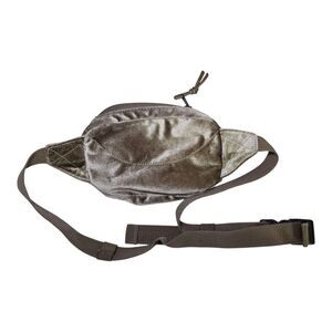 Brixton Delilah Hip Pack Fanny Pack Crossbody Bag Brown Gold Velvet Velour Outer